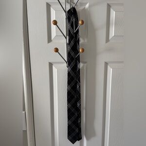 Express Black Plaid Tie